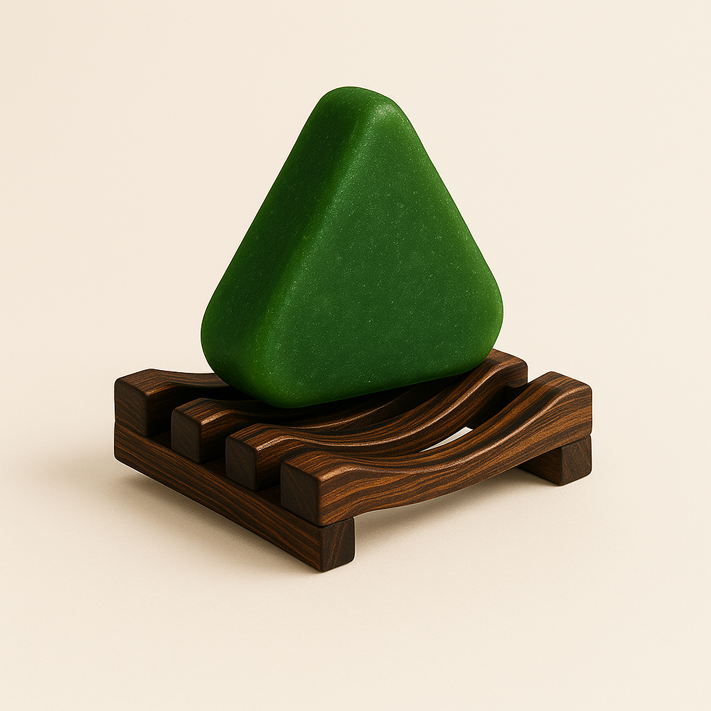 Socle des Rituels — Repose-Savon en Bois Naturel