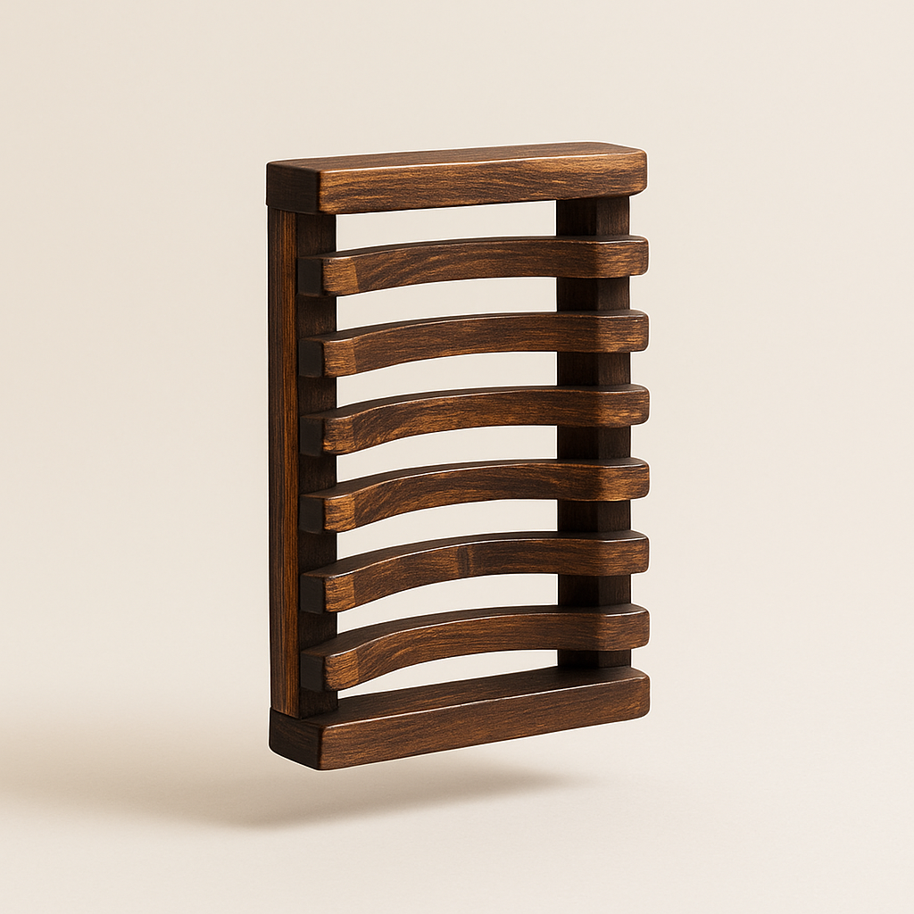 Socle des Rituels — Repose-Savon en Bois Naturel