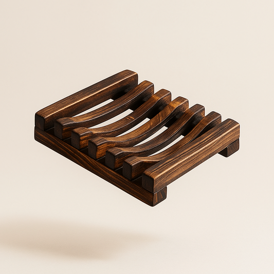 Socle des Rituels — Repose-Savon en Bois Naturel